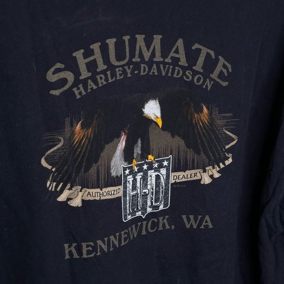 Y2K Harley Davidson Spell out Flames Shirt Size XL - Picture 6 of 7